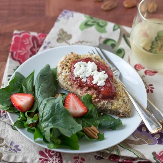 Pecan Chicken with Strawberries