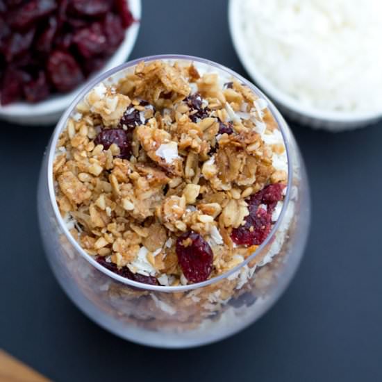 White Chocolate and Craisin Granola
