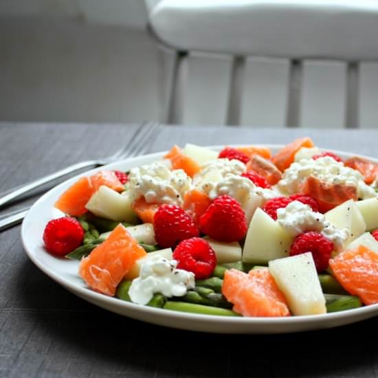 Asparagus w/ Salmon and Raspberries