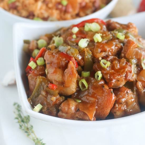 Jamaican Brown Chicken Stew