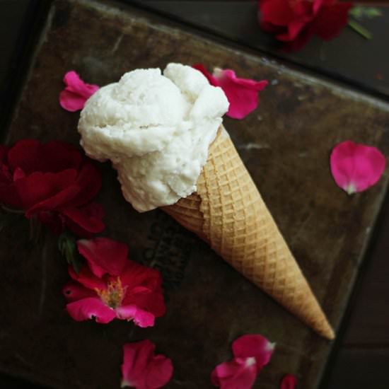 Coconut Rosewater Ice Cream