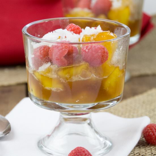 Warm Pineapple in Caramel Syrup