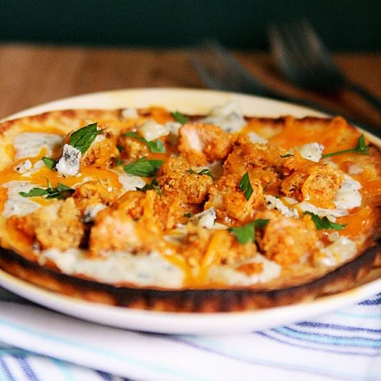 Buffalo Chicken Flatbread Pizza