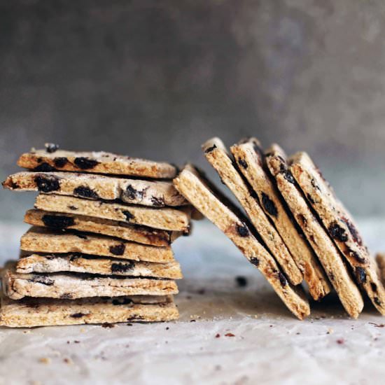 Salty Blueberry Crispbreads