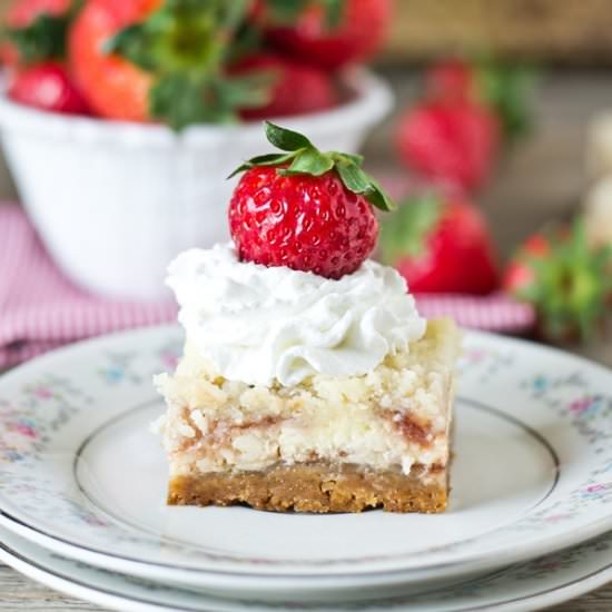 Strawberry Shortcake Cheesecake Bar