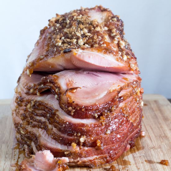 Apricot and Macadamia Crusted Ham