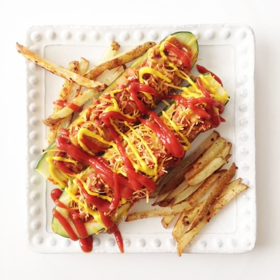 Cheeseburger Stuffed Zucchini Boats