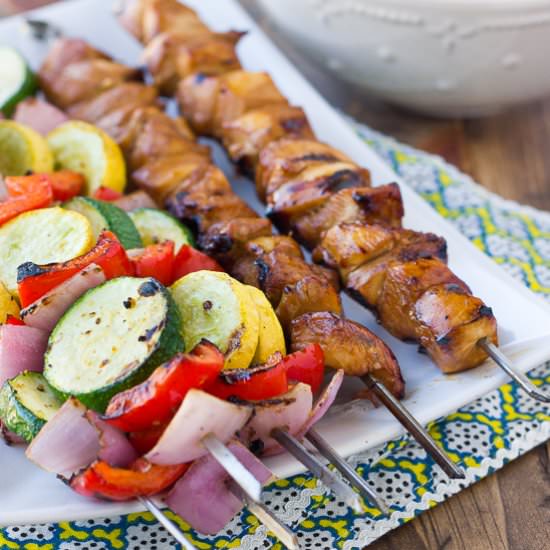 Honey Sesame Chicken Skewers