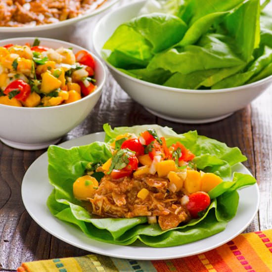 Mexican Chicken Lettuce Cups