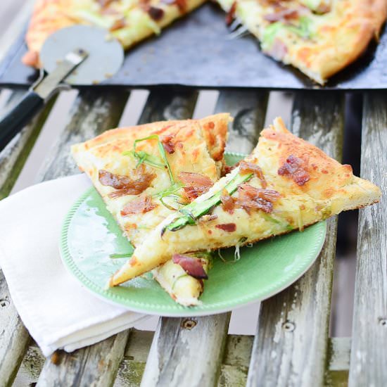Asparagus & Bacon Pizza