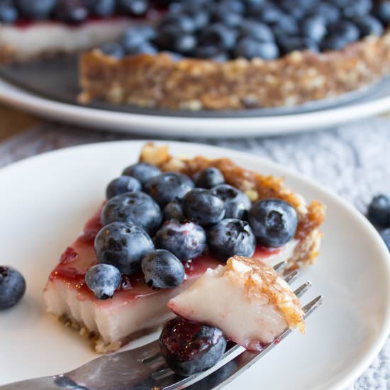 No Bake Blueberry Custard Pie