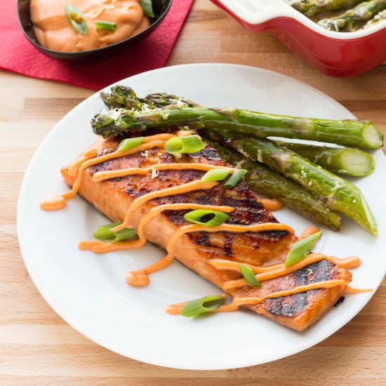 Grilled Teriyaki Salmon Filets