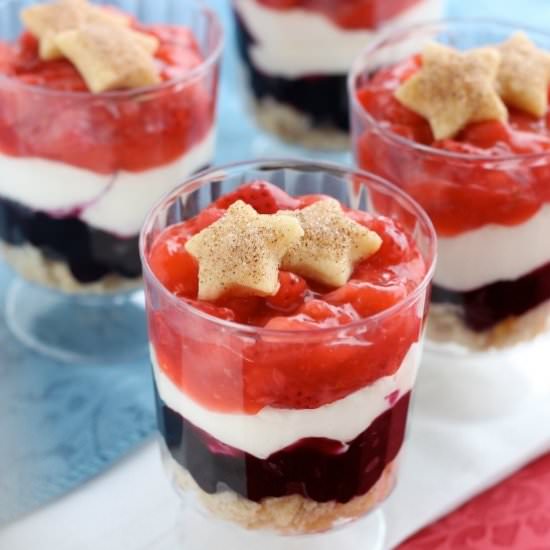 Red White and Blue Pie Parfaits