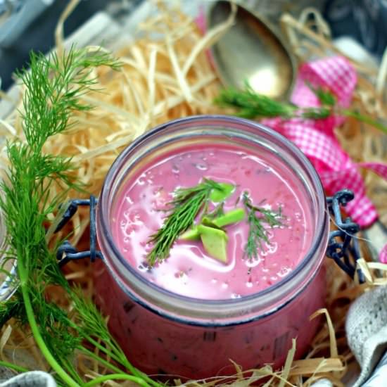 Polish Cold Beetroot Soup