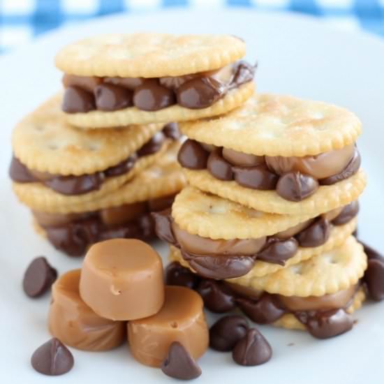 Caramel & Chocolate Cracker Treats