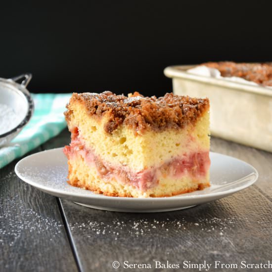 Strawberry Rhubarb Coffee Cake