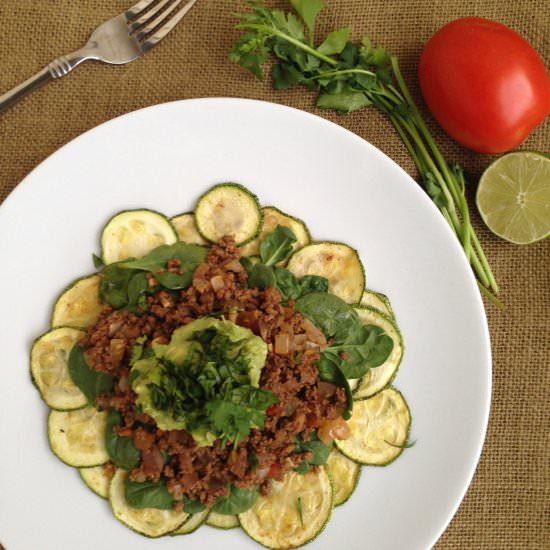 Paleo Taco Salad w/ Zucchini Chips