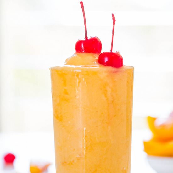 Tropical Peach Pineapple Slushies