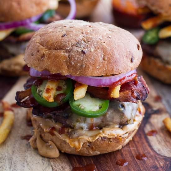 Spicy Peanut Butter bacon Sliders