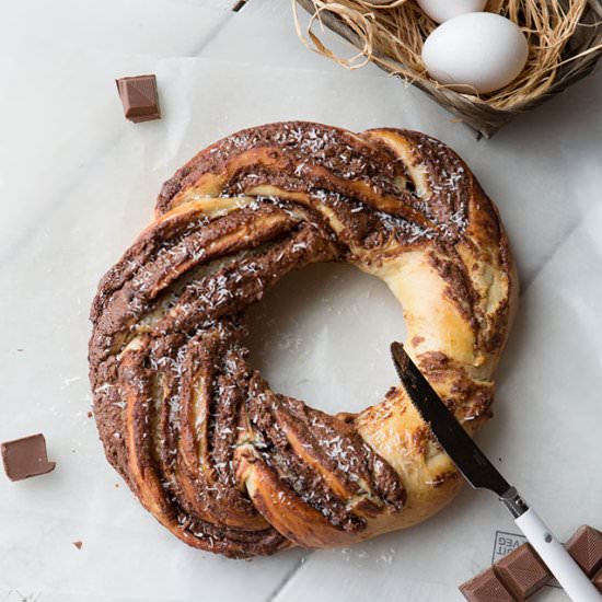 Braided Nutella Coconut Bread