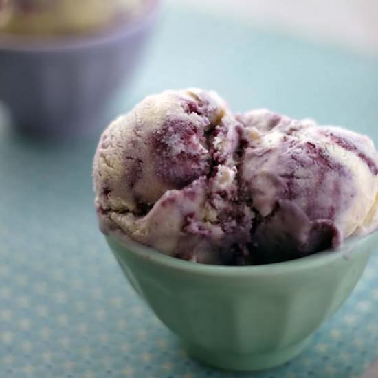 Blueberry Buttermilk Ice Cream