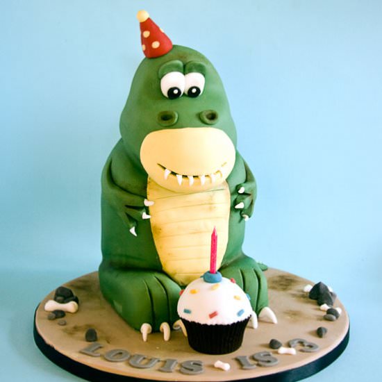 T-Rex Dinosaur Cake Tutorial