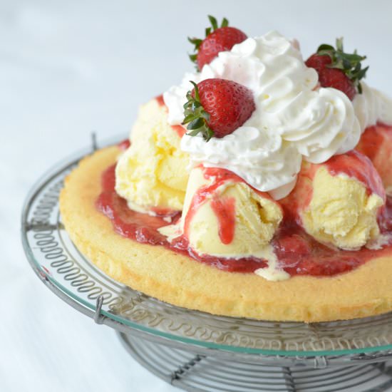 Strawberry Ice Cream Flan