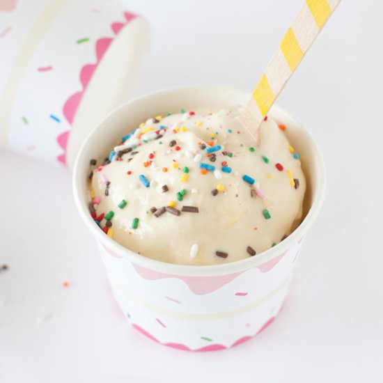 Homemade Cake Batter Gelato