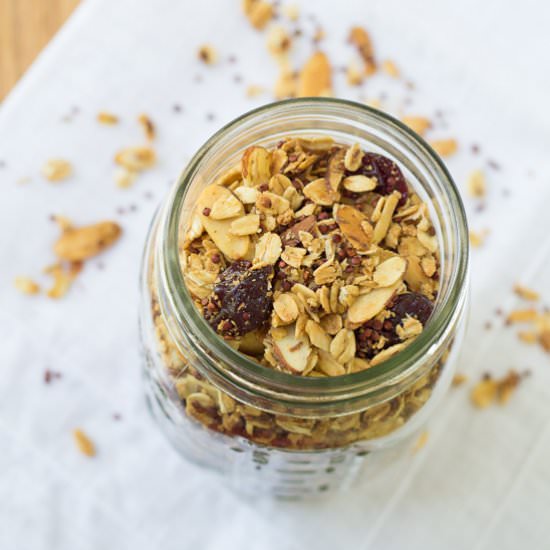 Cherry Almond Quinoa Granola
