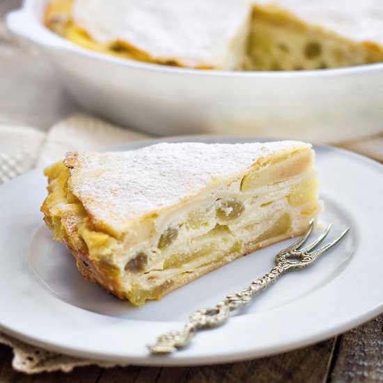 Pancake Pie with Apple and Ricotta
