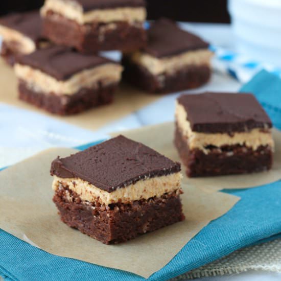 Triple Layer Peanut Butter Brownies