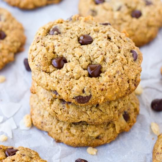 Oatmeal Almond Flour Cowboy Cookies