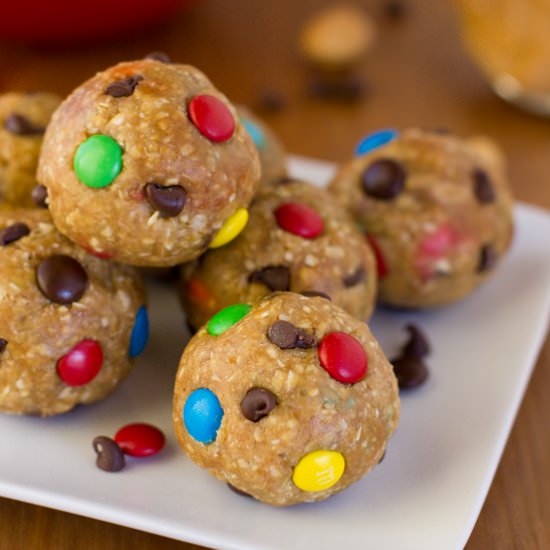 Monster Cookie Dough Energy Bites