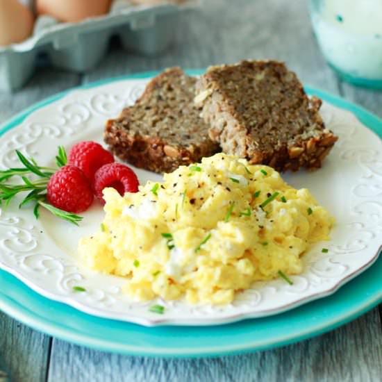 Goat Cheese & Chive Scrambled Eggs