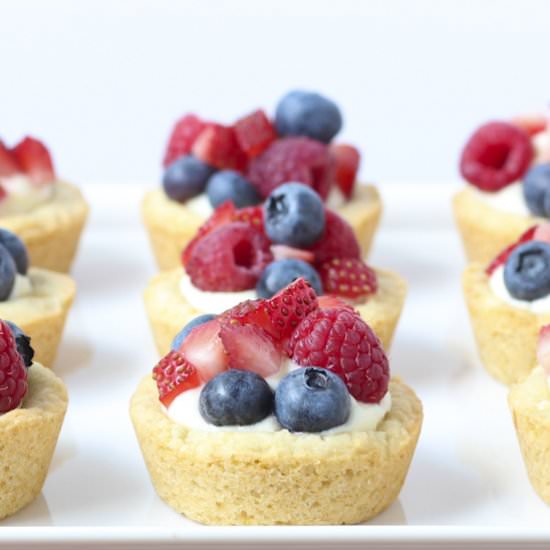 Triple Lemon Berry Cookie Cups
