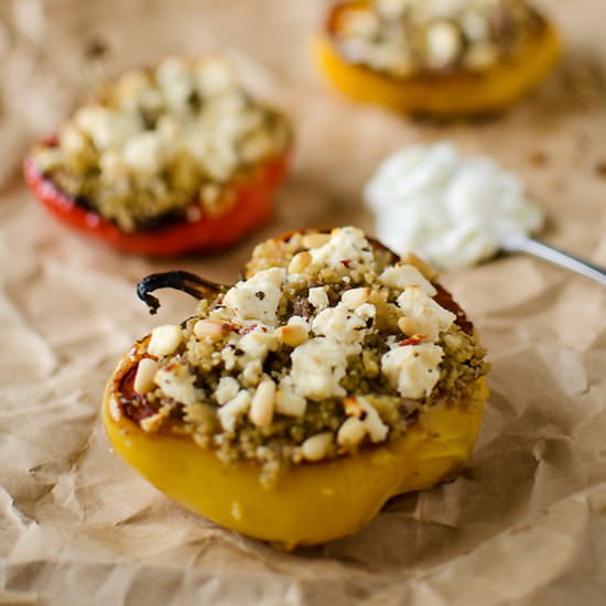 Mediterranean Lamb Stuffed Peppers