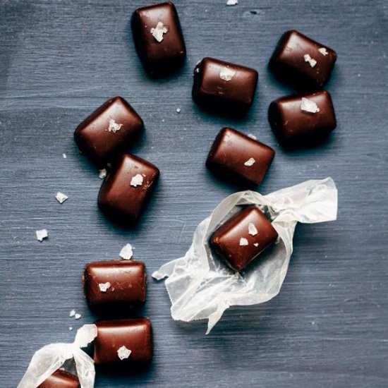 Double Chocolate Salted Caramels