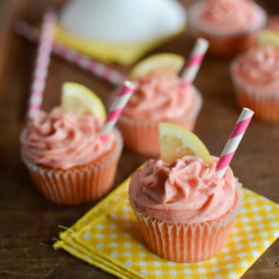 Strawberry Lemonade Cupcakes
