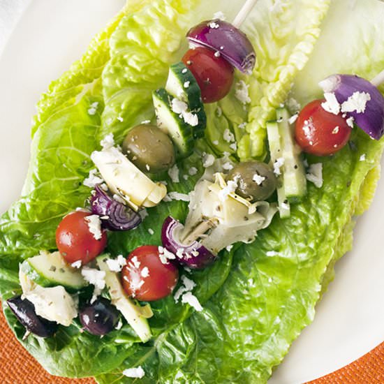 Greek Salad on a Stick
