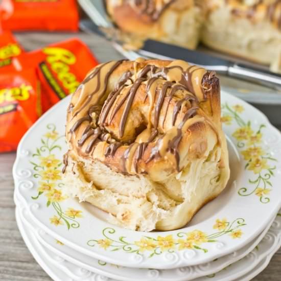 Reese’s Stuffed Sweet Rolls