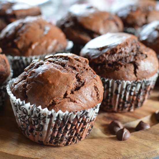 Quadruple Chocolate Muffins