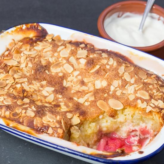 Rhubarb and Almond Pudding
