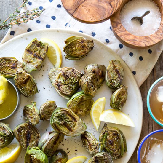 Grilled Baby Artichokes
