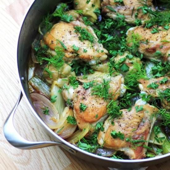 Chicken, Fennel and Artichokes