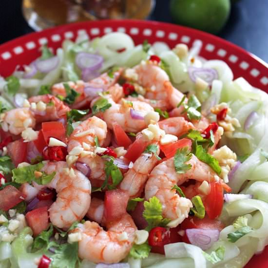 Shrimp Salad with Peanut Dressing