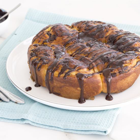 Cheese and Chocolate Yeast Cake