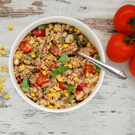 Quinoa Salad with Tomatoes and Corn