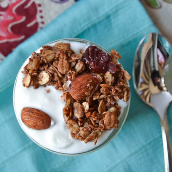 Chocolate Almond Olive Oil Granola