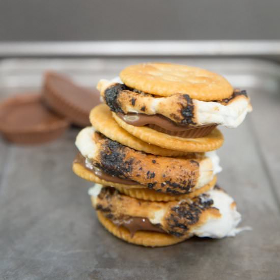 Reese’s S’mores on Ritz Crackers