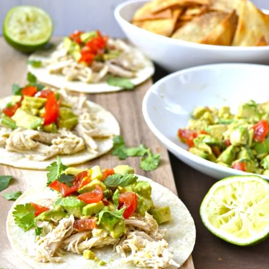 Slow Cooker Zesty Chicken Tacos